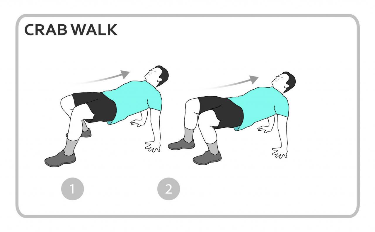 집에서 유산소 운동 크랩 산책